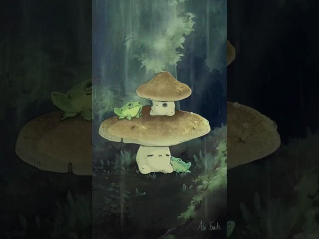 frog and mushrum #frogs #shorts #videos #mushroom plz subcribe