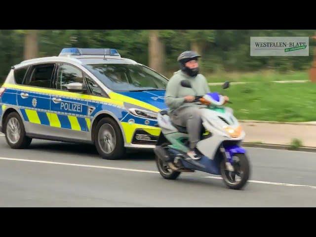 Verfolgungsjagd durch Paderborn: Rollerfahrer flüchtet vor der Polizei