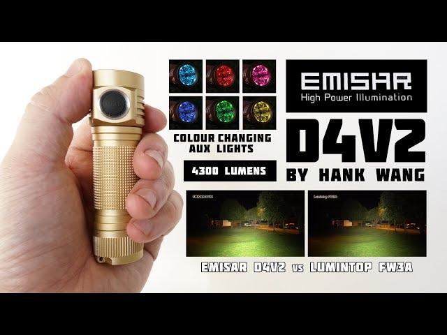 EMISAR D4V2 - Insane Power & features! 4300 lumens EDC