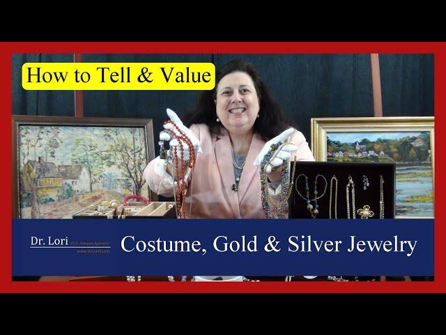 How to Tell and Value Costume, Gold & Silver Jewelry when Thrifting by Dr. Lori