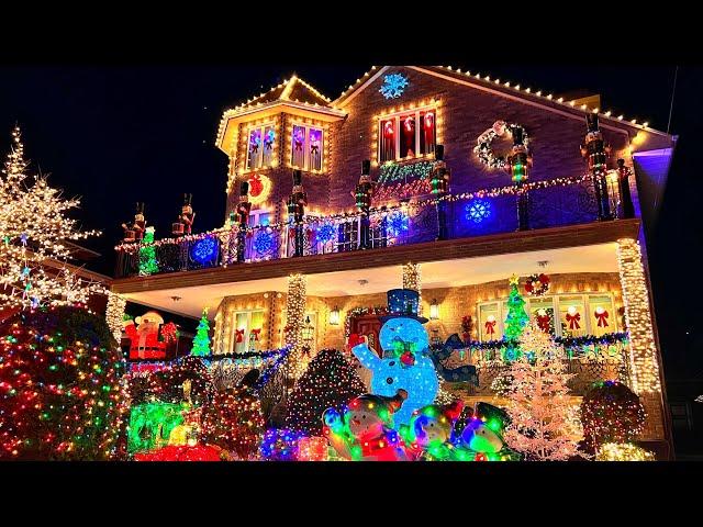 ⁴ᴷ Dyker Heights Christmas Lights 2021 in Brooklyn New York City 