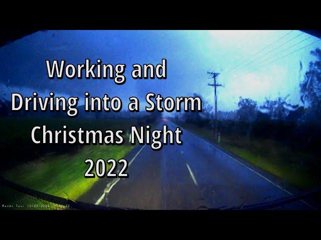 Working Christmas Night and Driving into a Storm - Lightning Clips