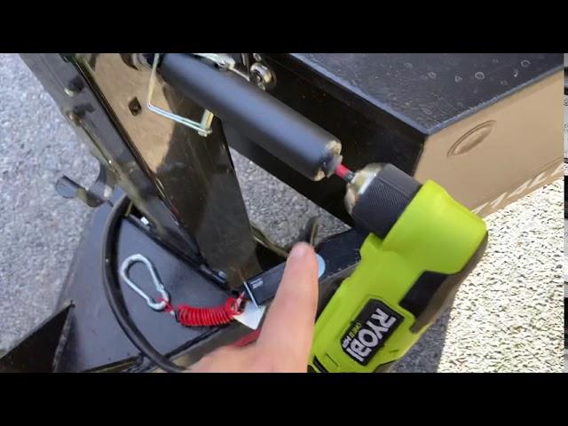 Ryobi drill powered trailer jack