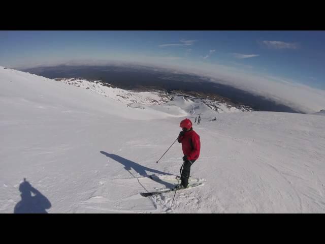 Skiing Turoa NZ. Triangle Black Diamond Run