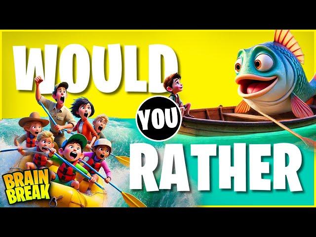 Would You Rather Brain Break ️ Freeze Dance for Kids  Summer Campout ️ Just Dance  Danny Go