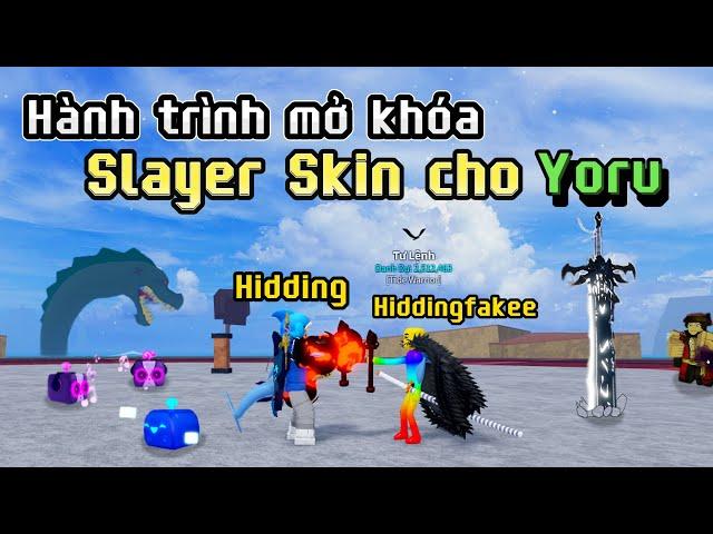 Bloxfruits - Hidding nâng cấp Slayer Skin cho Yoru siêu luck. #hidding #bloxfruit #bloxfruits