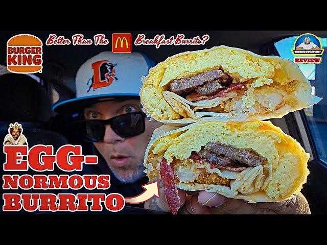 Burger King® Egg-Normous Burrito Review! | Better Than McDonald's Sausage Burrito? | theendorsement