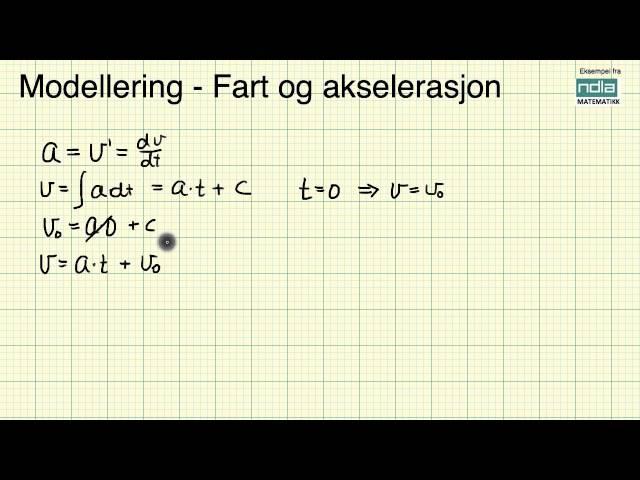 Modellering   Fart og akselerasjon