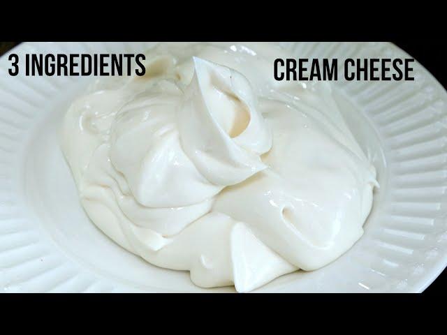 3 Ingredients Easy Cream Cheese Recipe | How to Make Homemade Cream Cheese