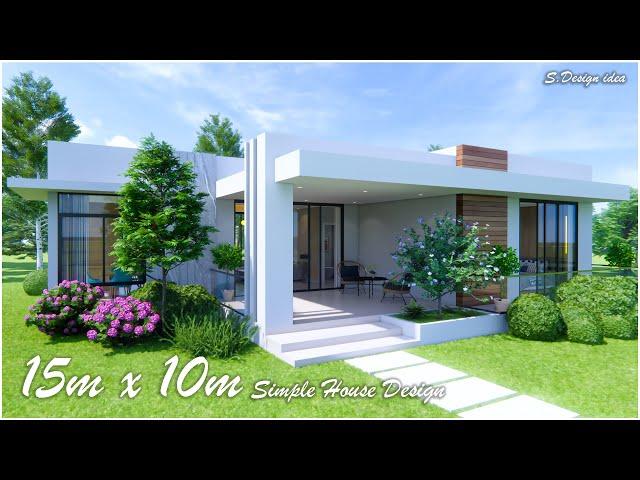 Simple House | House design idea |  15m x 10m with 3Bedroom