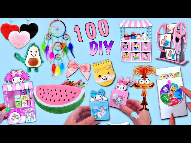 100 DIY - FACILES À RÉALISER ET PROJETS DE BRICOLAGE - FOURNITURES SCOLAIRES