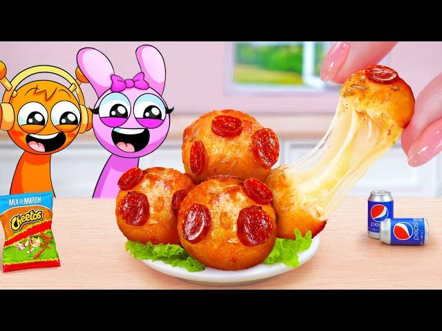 Pinki Squishy Paper  How To Make Miniature Cheese Pepperoni Pizza Bombs  Tina Mini Cooking