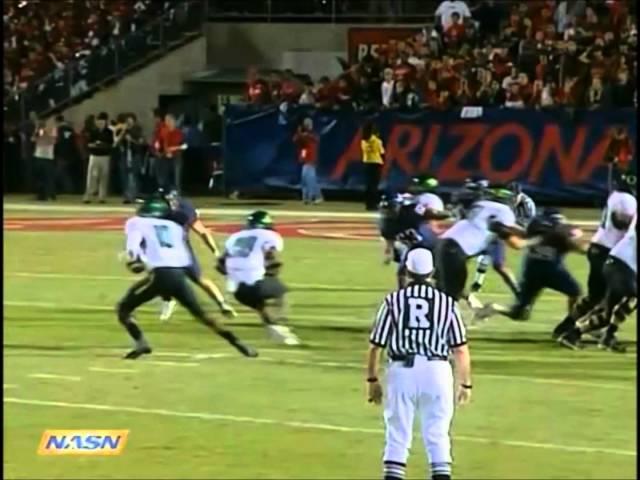 Gruesome football injury to Dennis Dixon Oregon Ducks 2007 vs Arizona