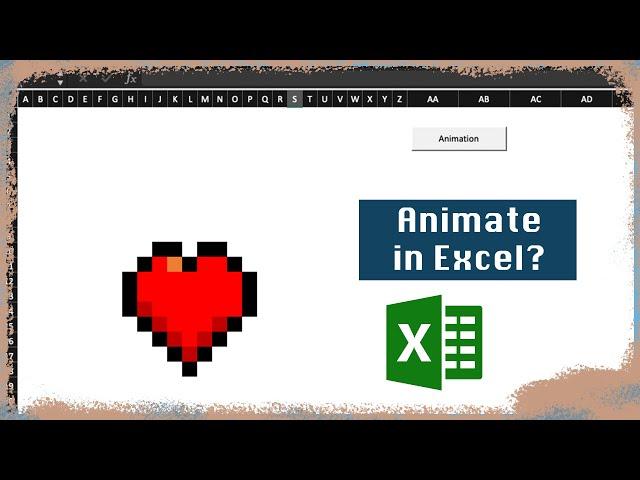 Simple Excel Pixel Art Animation + VBA Tutorial