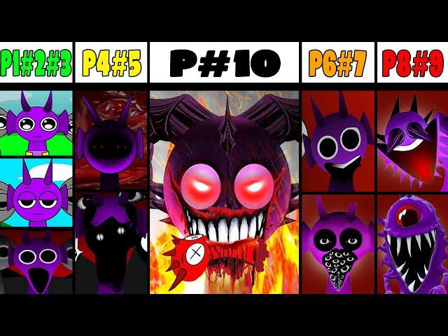 Phase 1 VS Phase 2 VS Phase 3 VS Phase 4 VS Phases 6-10 in Incredibox Sprunki versions + NEW MOD