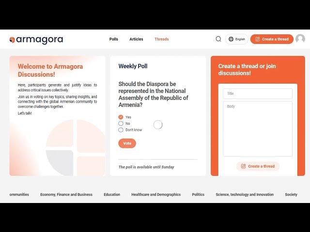 Armagora. The online platform for pan-Armenian discussions has been launched