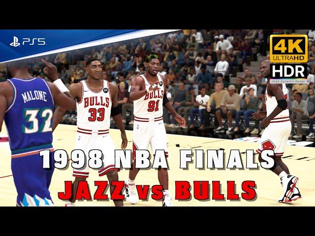 NBA 2K24 [PS5 4K HDR] '98 Utah Jazz vs '98 Chicago Bulls - Karl Malone vs Michael Jordan