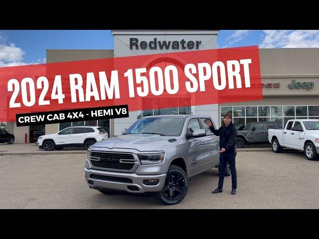 New 2024 Ram 1500 Sport Crew Cab 4x4 - HEMI V8 | Stock # RR14438 - Redwater Dodge