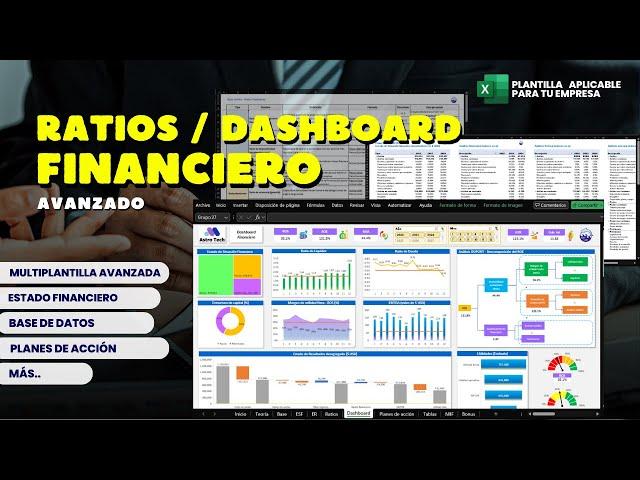 Ratios financieros paso a paso | Avanzado | Análisis y ejemplo en excel y dashboard #finanzas