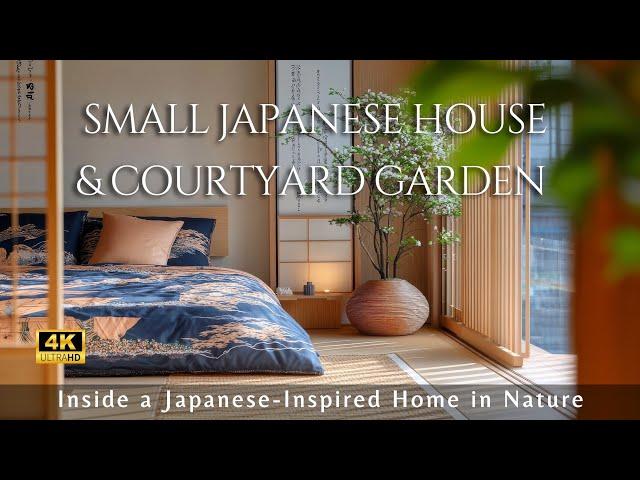 Inside a Japanese-Inspired Home in Nature: Minimalist Small Japanese House & Courtyard Garden Design