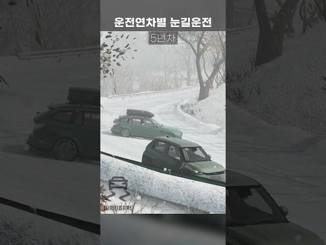 운전 연차별 눈길 운전