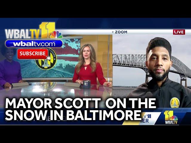 Mayor Brandon Scott provides an update on the snow in Baltimore