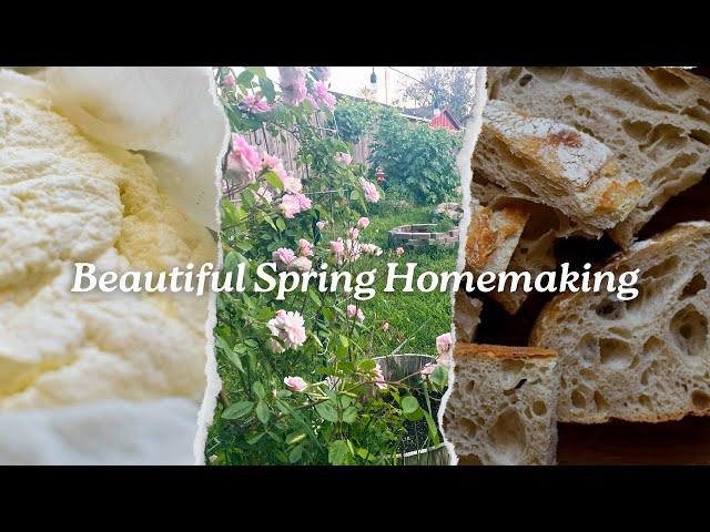 Beautiful Spring Homemaking | Planting a Garden | Homemade Ricotta Cheese