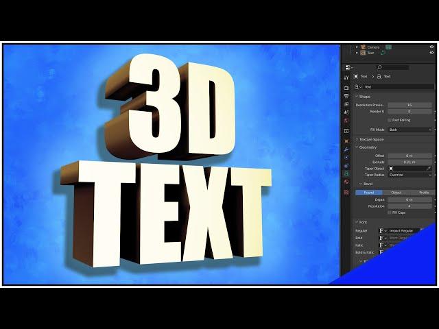 3D Text in Blender: Everything You Need to Know!