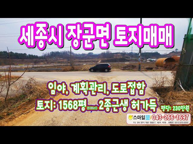 세종시 토지매매 투자 땅 장군면 1500평 도로접 2종근생 허가득~