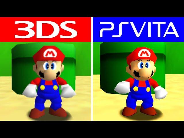 Super Mario 64 (1996) 3DS vs PS Vita | Fan Ports Comparison