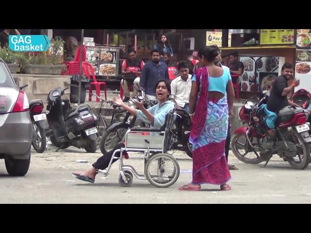 GIRL IN WHEELCHAIR PRANK, WATCH OUT FOR THE TWIST !! AKC FILMS