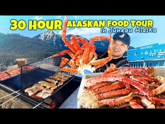 UNLIMITED Salmon Bake, FRESH Alaskan KING CRAB & "Filipino Alaskan Food" in Juneau Alaska