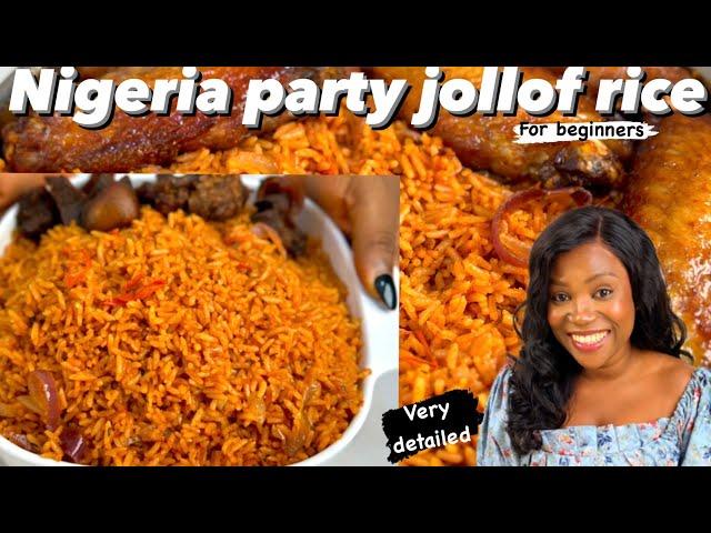 How to make Nigerian Smokey Party Jollof Rice | for beginners | step by step | Failproof