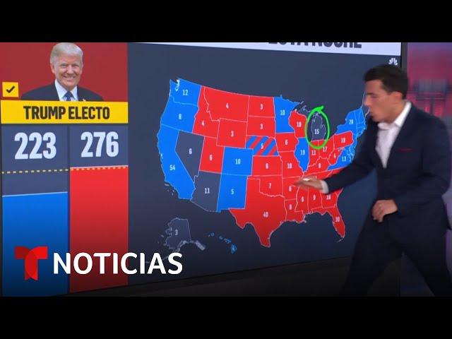 Así fue ganando Trump los votos necesarios para derrotar a Kamala Harris | Noticias Telemundo