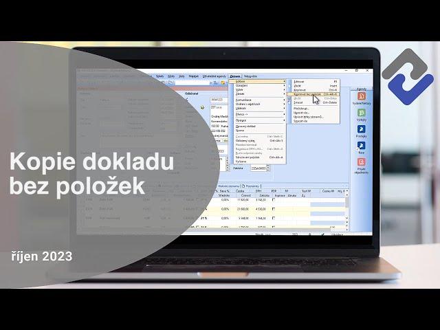 POHODA tip: Jak rychle vytvořit kopii dokladu bez položek