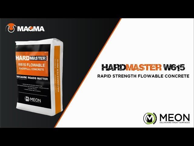 Product video | HardMaster W615 Rapid Strength Flowable Concrete | Presented by Meon