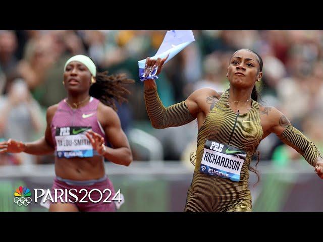 HERE COMES SHA'CARRI...Richardson prevails in first 100m of Olympic year at Pre Classic | NBC Sports