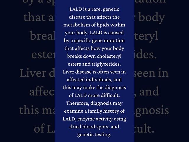 What Is Lysosomal Acid Lipase Deficiency? #shorts