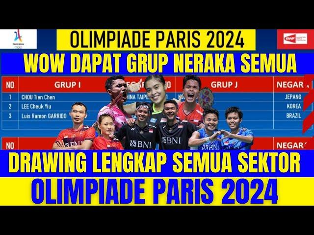 BISAKAH 2 MEDALI EMAS..!! HASIL RESMI DRAW SEMUA SEKTOR OLIMPIADE PARIS 2024..!!