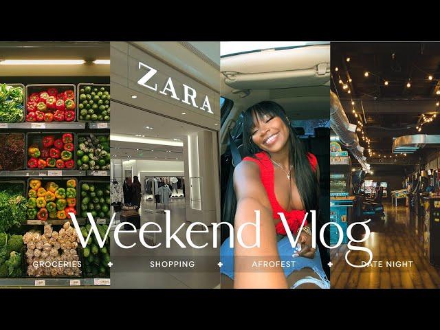 WEEKEND VLOG!  Date Night + Skincare + Afrofest + Wig removal & install + With my man my man & more