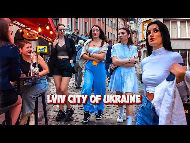 The Liveliest Streets of Lviv: Tourists, Beautiful Youth and Live Music [4k Virtual Walk] 2024