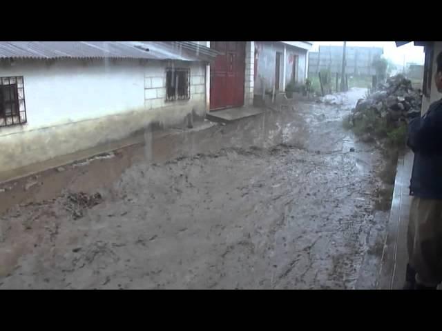 Fuertes lluvias San Juan Ostuncalco Lunes 12 de mayo del 2014