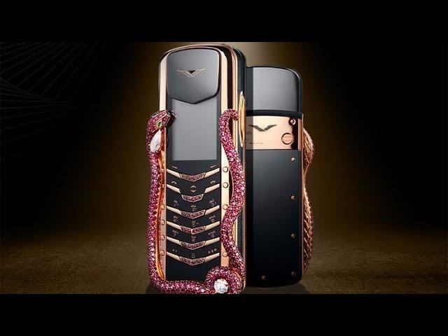 Vertu Signature phone  bold v1 gold and leather finishing premium keypad phone #jaddahelectronic