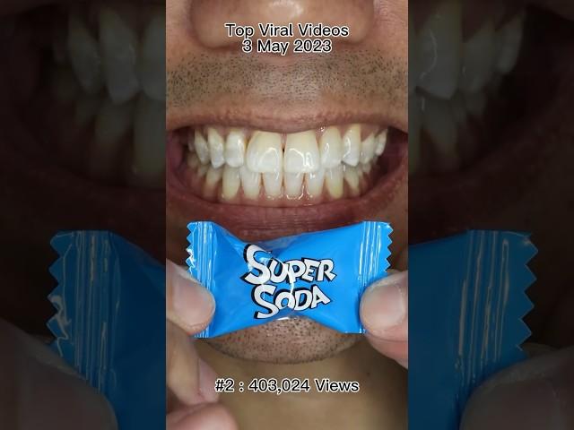 “Super Sour” Nobel Super Soda Candy ASMR #Shorts #ASMR #ChewingSounds