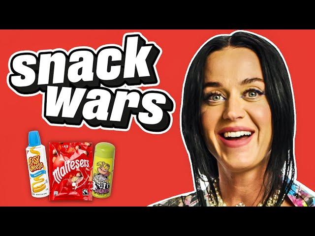 Katy Perry Rates British And American Food | Snack Wars