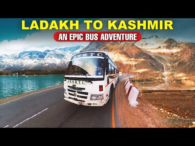 LEH TO SRINAGAR Via Kargil, Drass & Zojila Pass - JKRTC Bus Journey | Himbus