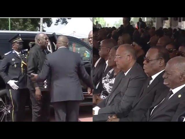 L'ARRIVÉE DU PRÉSIDENT GBAGBO POUR RENDRE UN DERNIER HOMMAGE AU PRÉSIDENT BEDIE