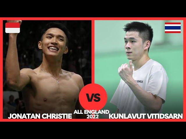 Jonatan Christie(INA) vs Kunlavut Vitidsarn(THA) Badminton Match Highlights | All England 2022