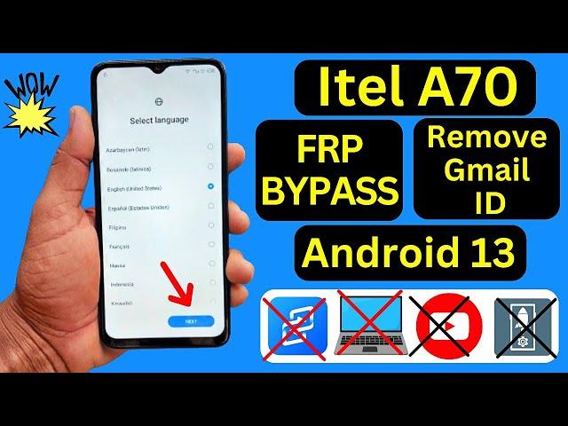 Itel A70 Frp Bypass Android 13 Without Pc 2024 New Update | Itel (A665L) Google Account Bypass
