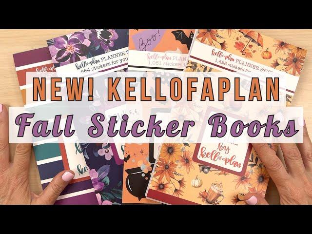 NEW! Kellofaplan Fall Release - Flip Throughs of 4 New Sticker Books - Fall, Halloween, Jewel Tones